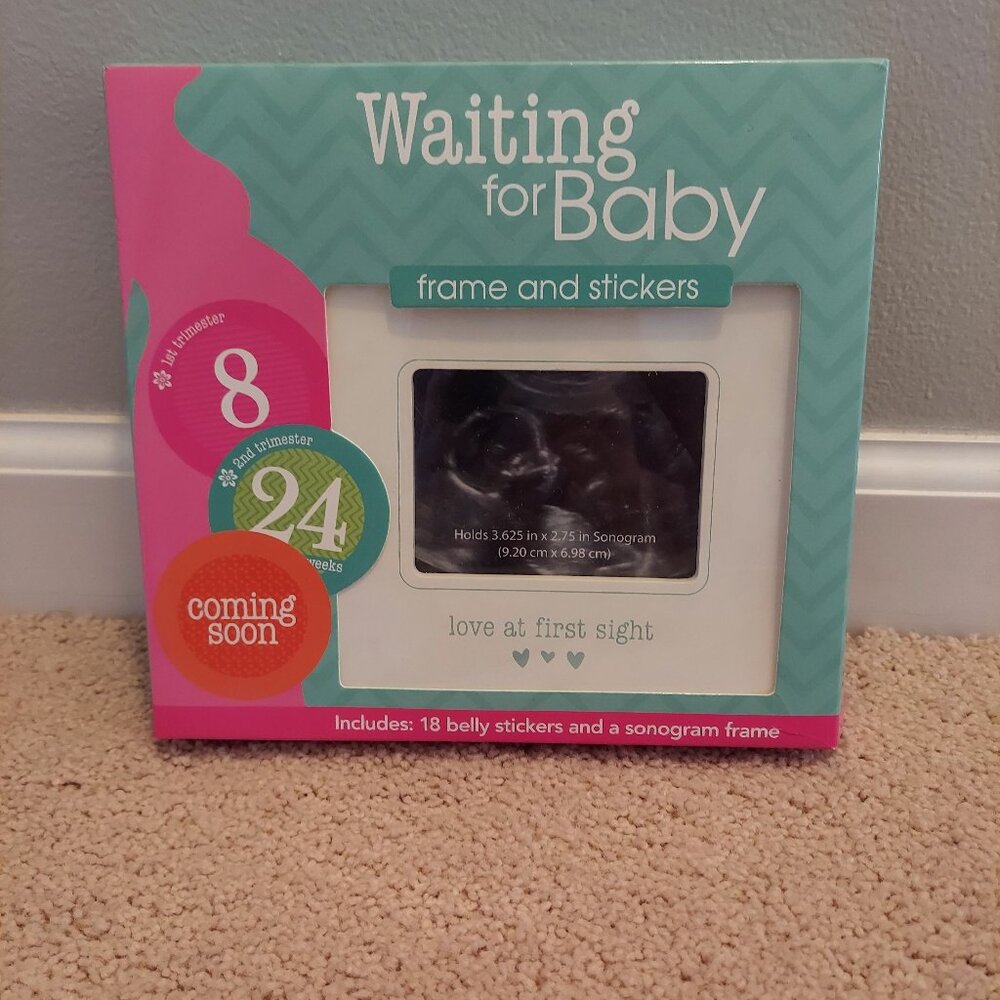 "Waiting for Baby" frame and sticker set